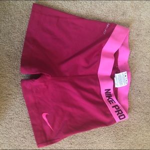 Pink nike pro spandex